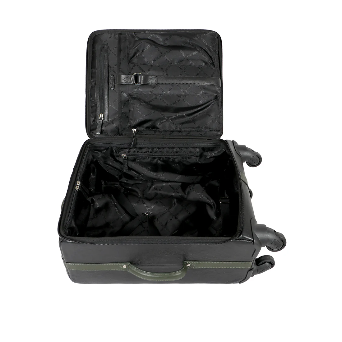Jackson 04 Black Leather Trolley Bag - Image 4