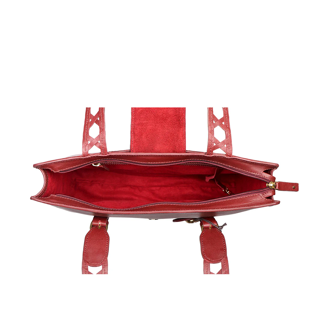 Jadis 02 Red Leather Tote Bag - Image 5