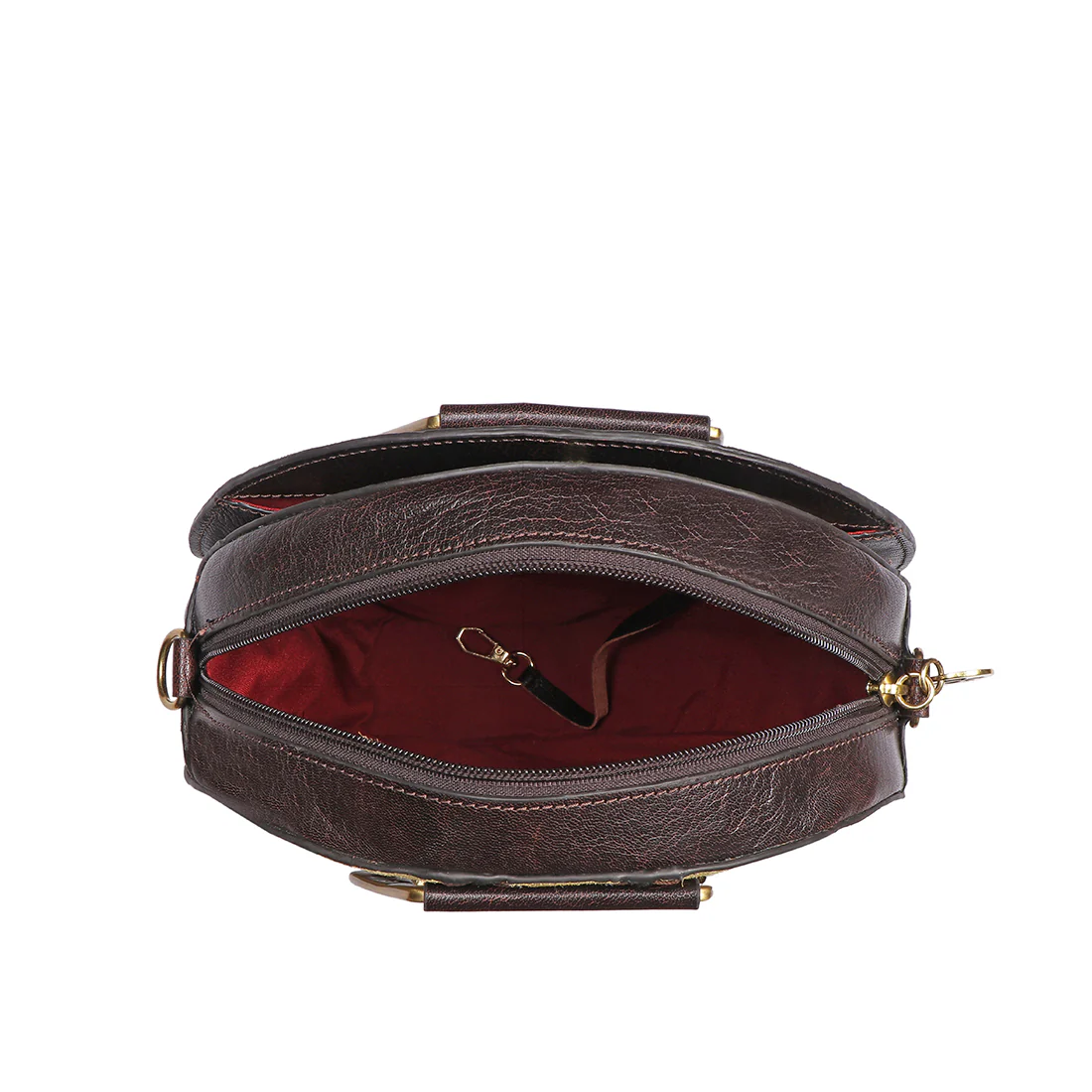 Janis 02 Brown Leather Crossbody - Image 4