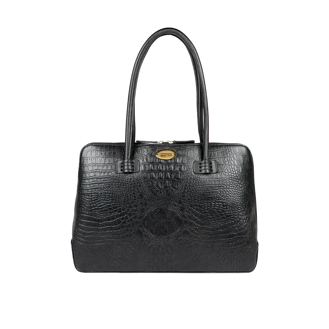 Jaxon Black Leather Tote Bag