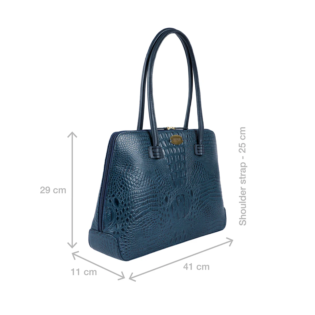 Jaxon Blue Leather Tote Bag - Image 2
