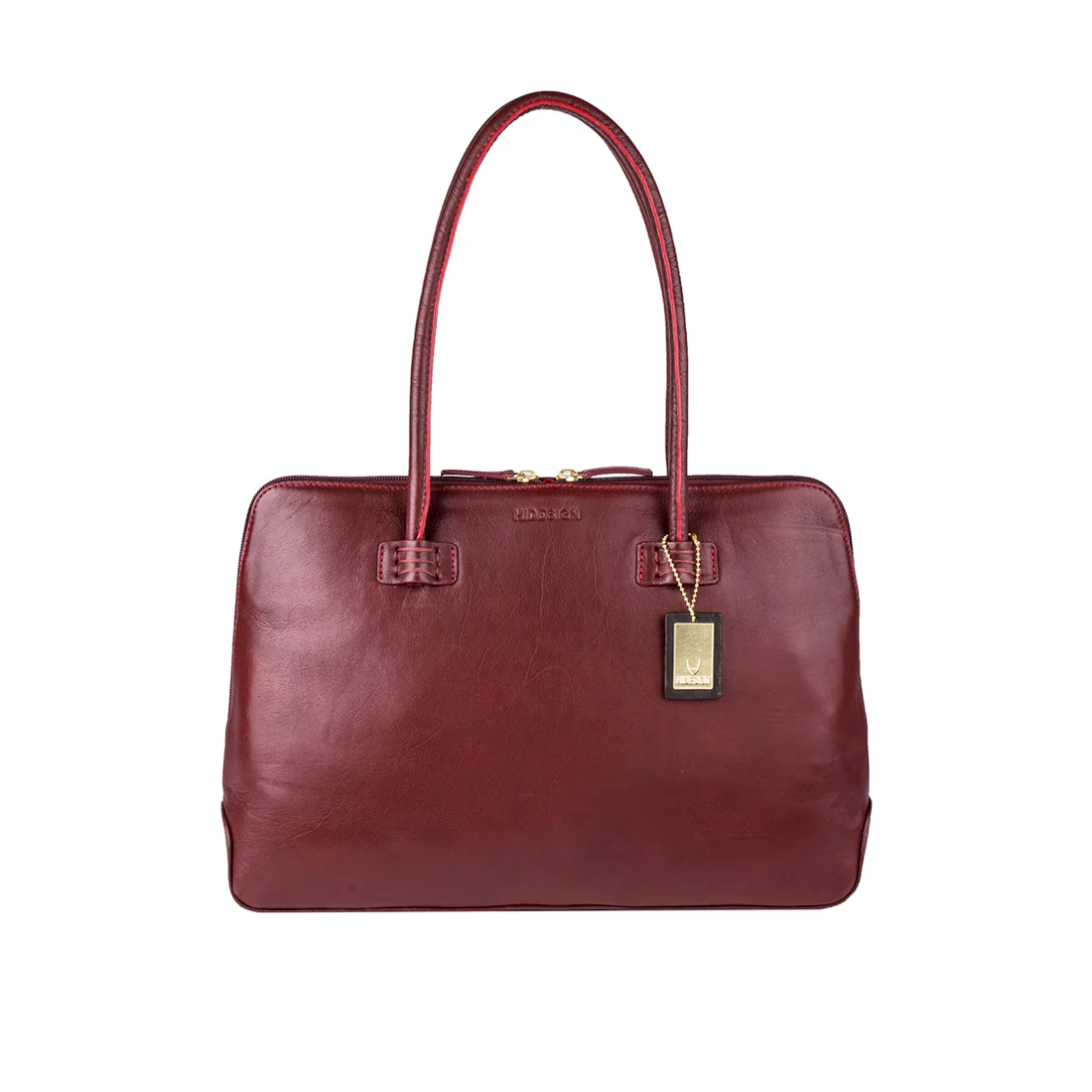 Jaxon Red Leather Tote Bag