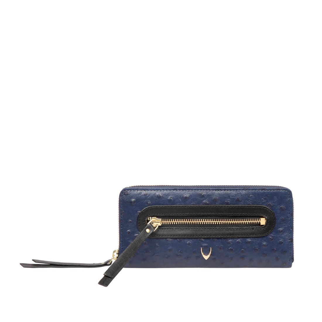 Jazz W2 Blue Leather Zip Around Wallet