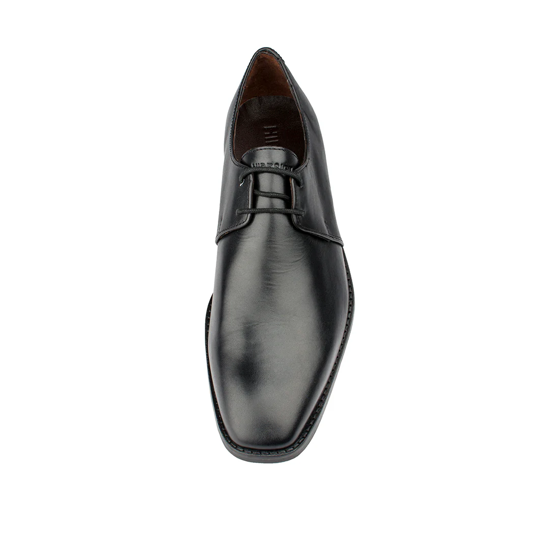 Jeffrey Men's Black Leather Derby Shoes - Image 4