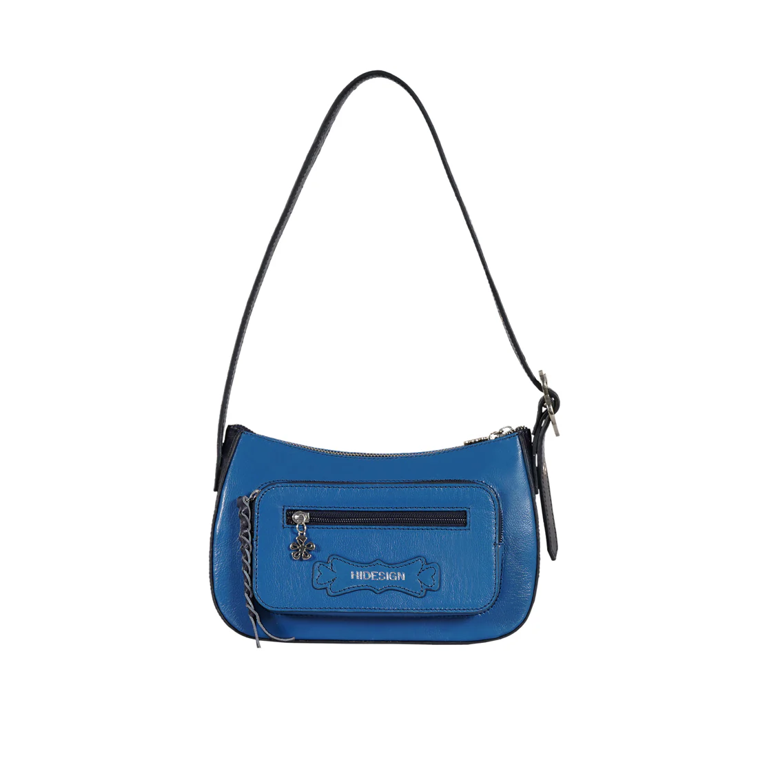 Jeju - 01 Blue Leather Shoulder Bag - Image 4