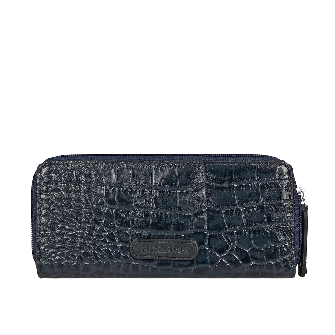 Jewel W2 Blue Leather Zip Around Wallet - Image 3