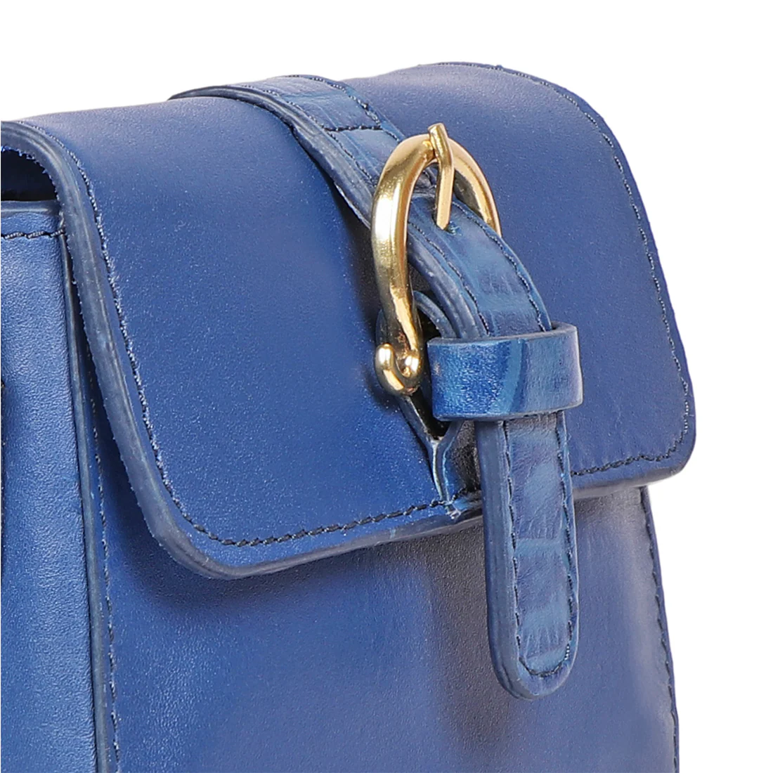 Joni 02 Blue Leather Crossbody - Image 4