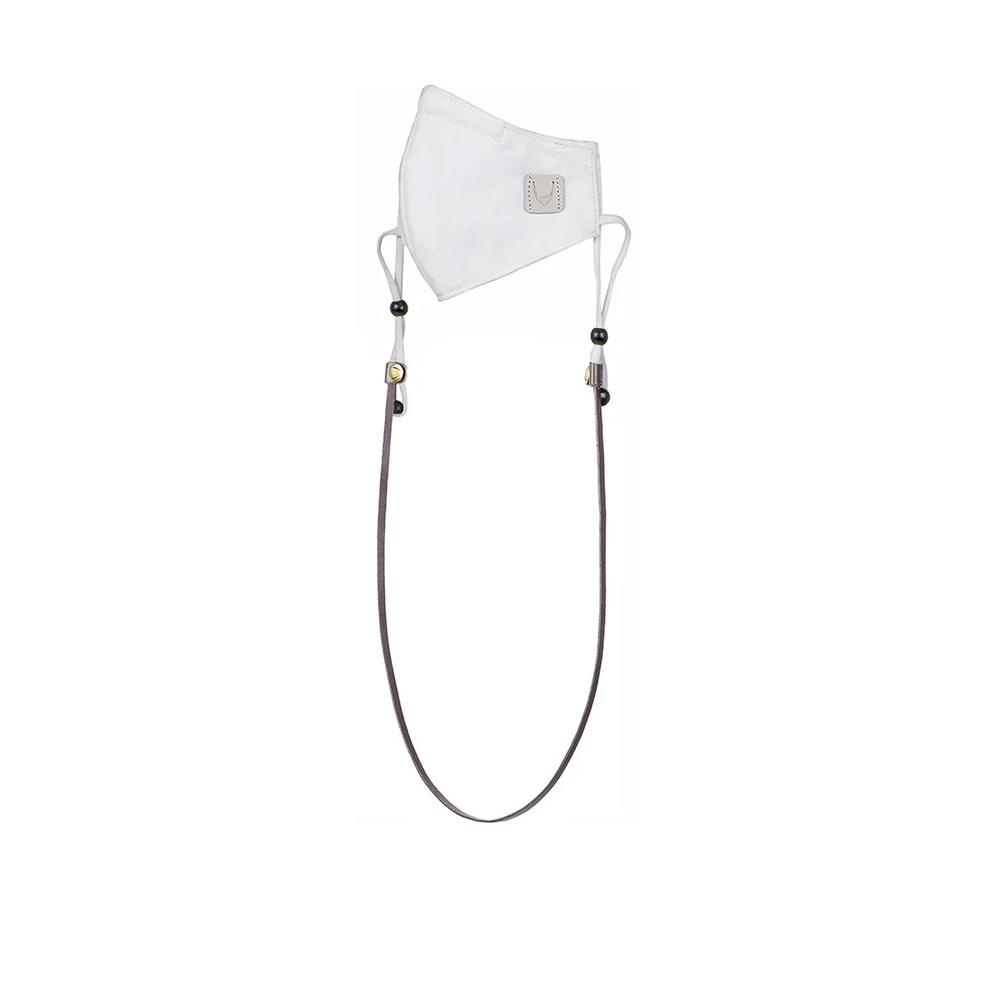 Judo White Leather Face Mask - Image 2