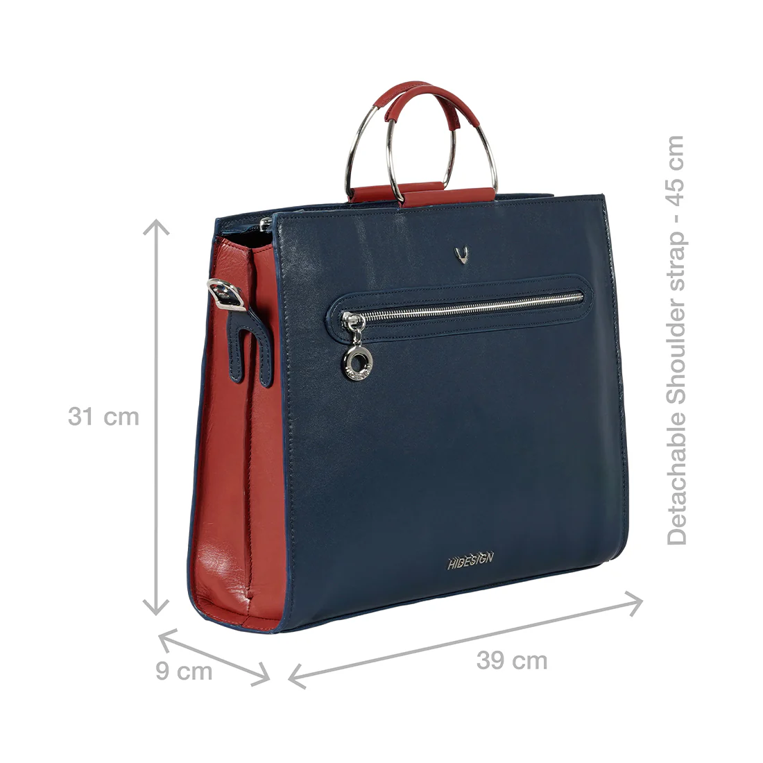 Kabuki 02 Blue Leather Briefcase - Image 3