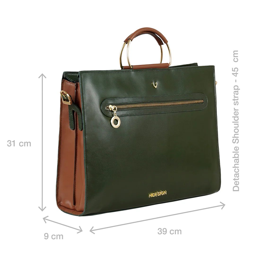 Kabuki 02 Green Leather Briefcase - Image 3