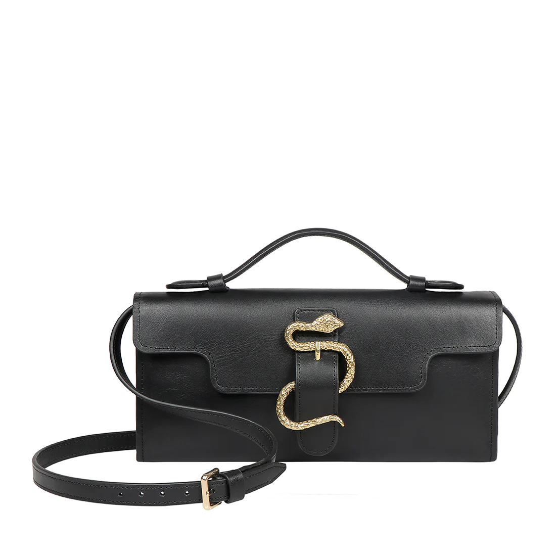 Kalinga 01 Black Leather Sling Bag - Image 2