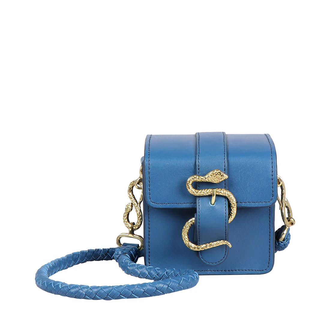 Kalinga 02 Blue Leather Sling Bag - Image 2
