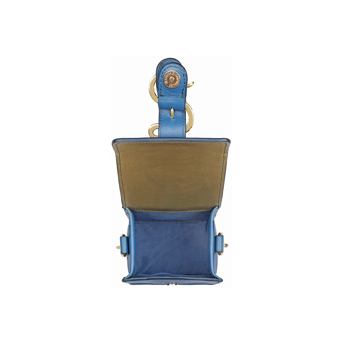 Kalinga 02 Blue Leather Sling Bag - Image 6
