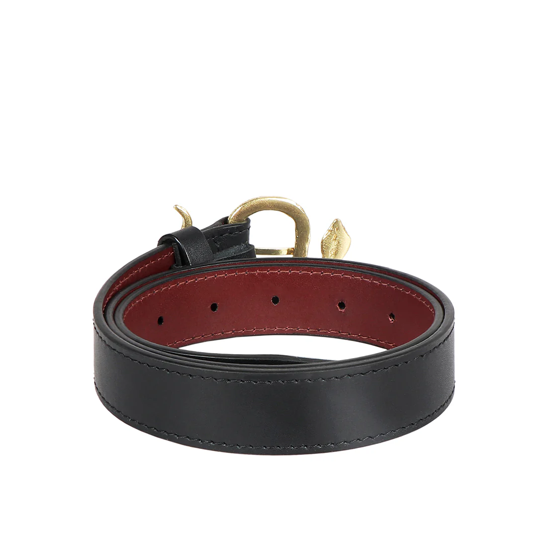 Kalinga B2 Women's Black Non Reversible Leather Belt - Image 3