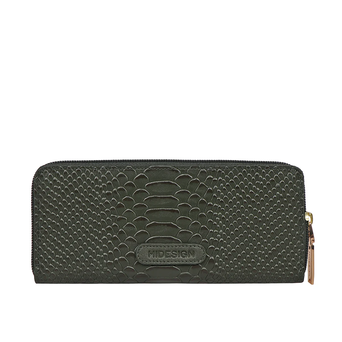 Katniss W1 Sb Green Leather Zip Around Wallet - Image 4