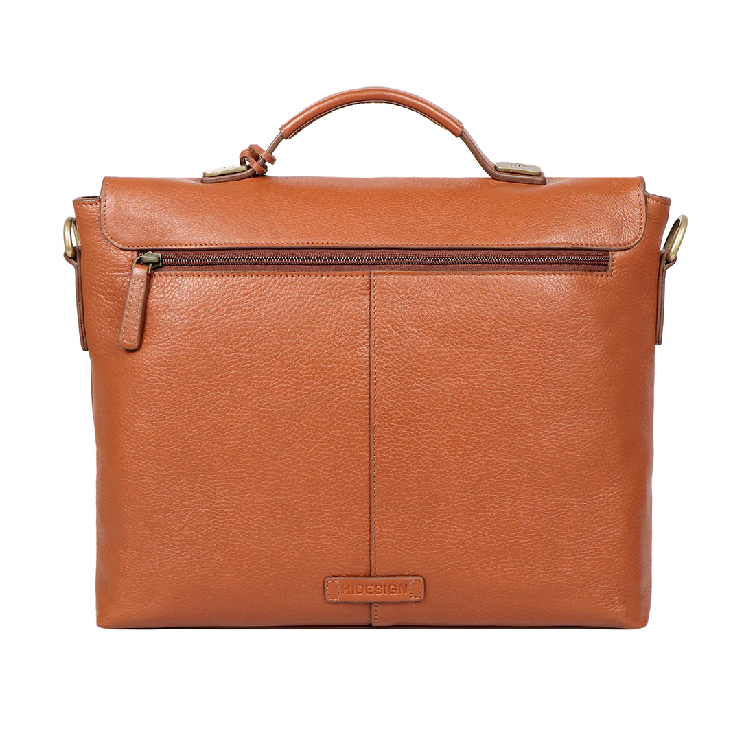 Kenji 01 Tan Leather  Messenger Bag - Image 4
