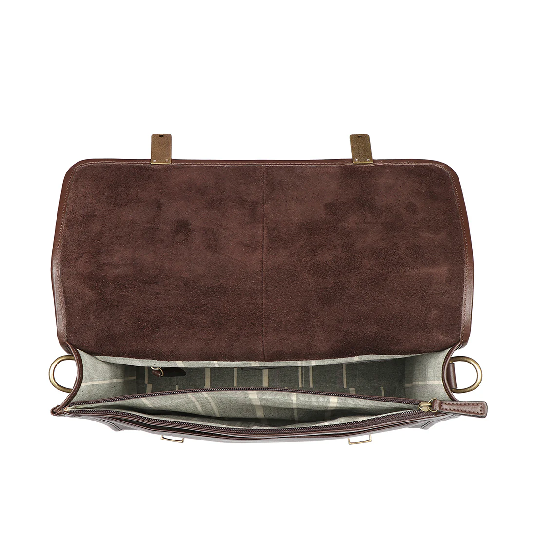 Kenji 03 Brown Leather Briefcase - Image 4