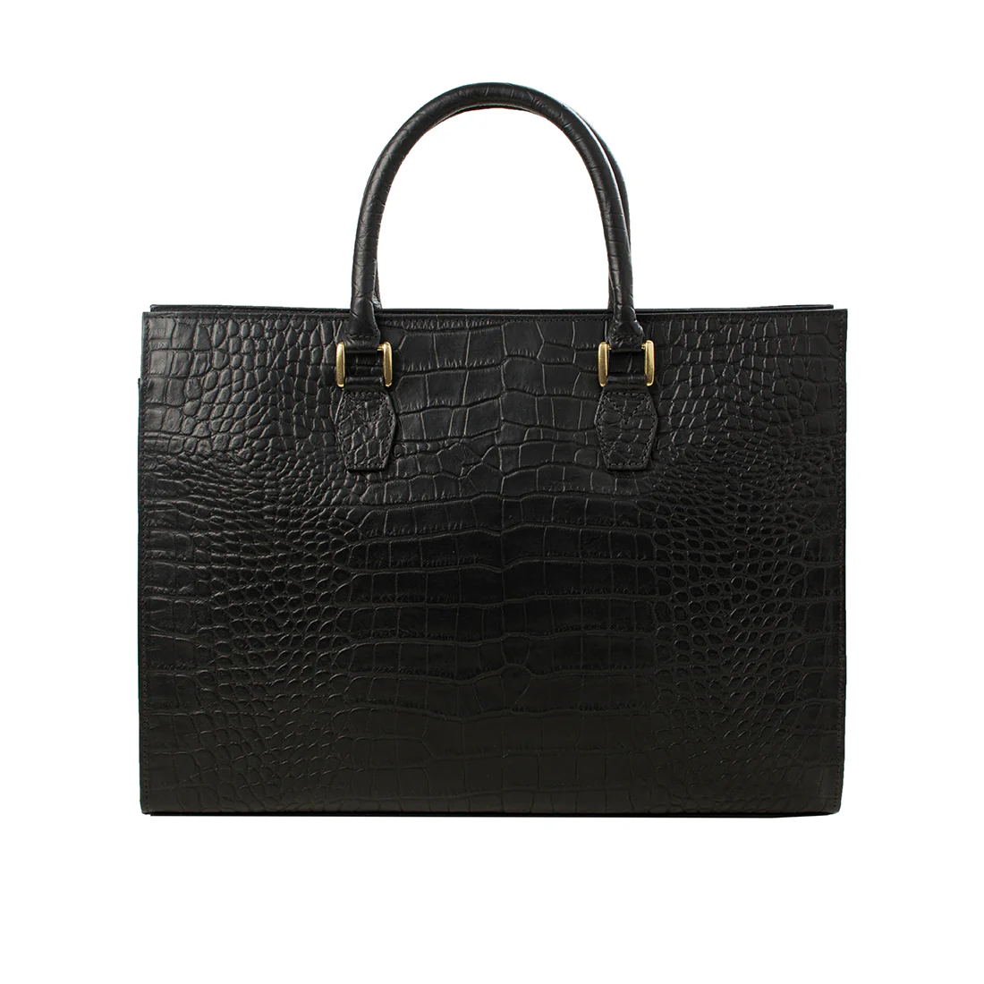 Kester Black Leather Laptop Bag - Image 3