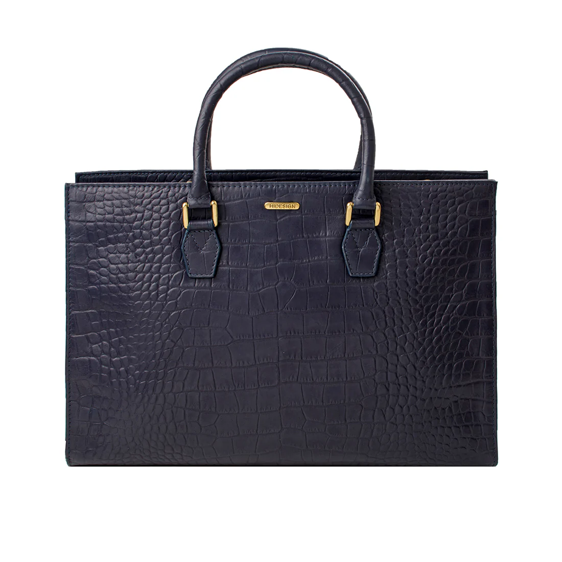 Kester Blue Leather Laptop Bag - Image 5