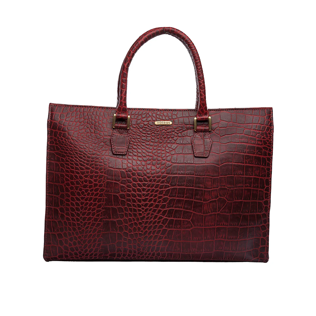 Kester Red Leather Laptop Bag - Image 3