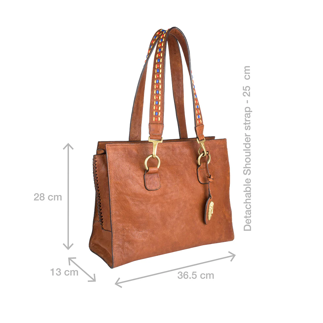 Kiboko 03 Tan Leather Tote Bag - Image 2