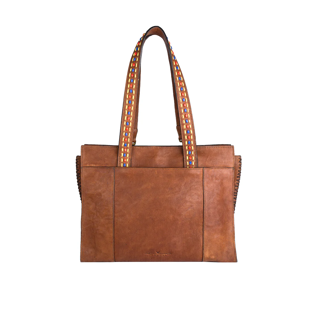 Kiboko 03 Tan Leather Tote Bag - Image 4