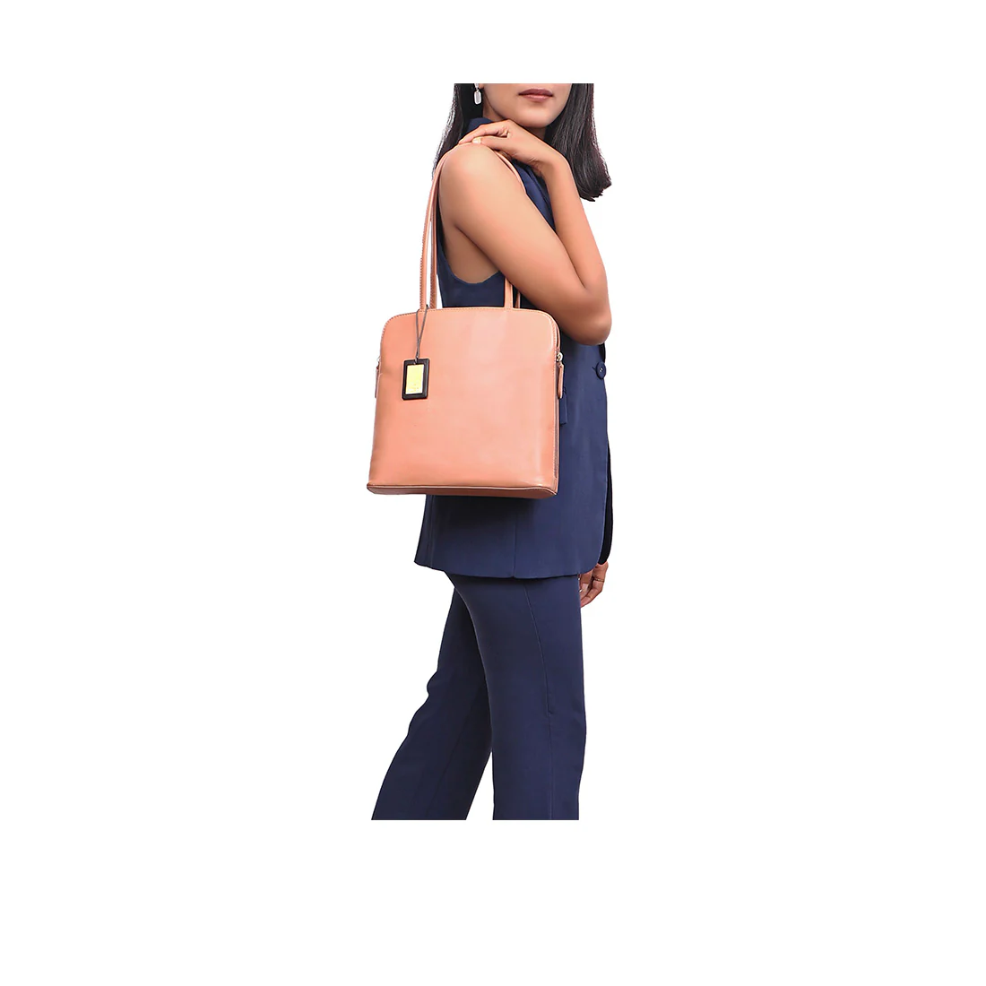 Kirsty Nude Leather Shoulder Bag
