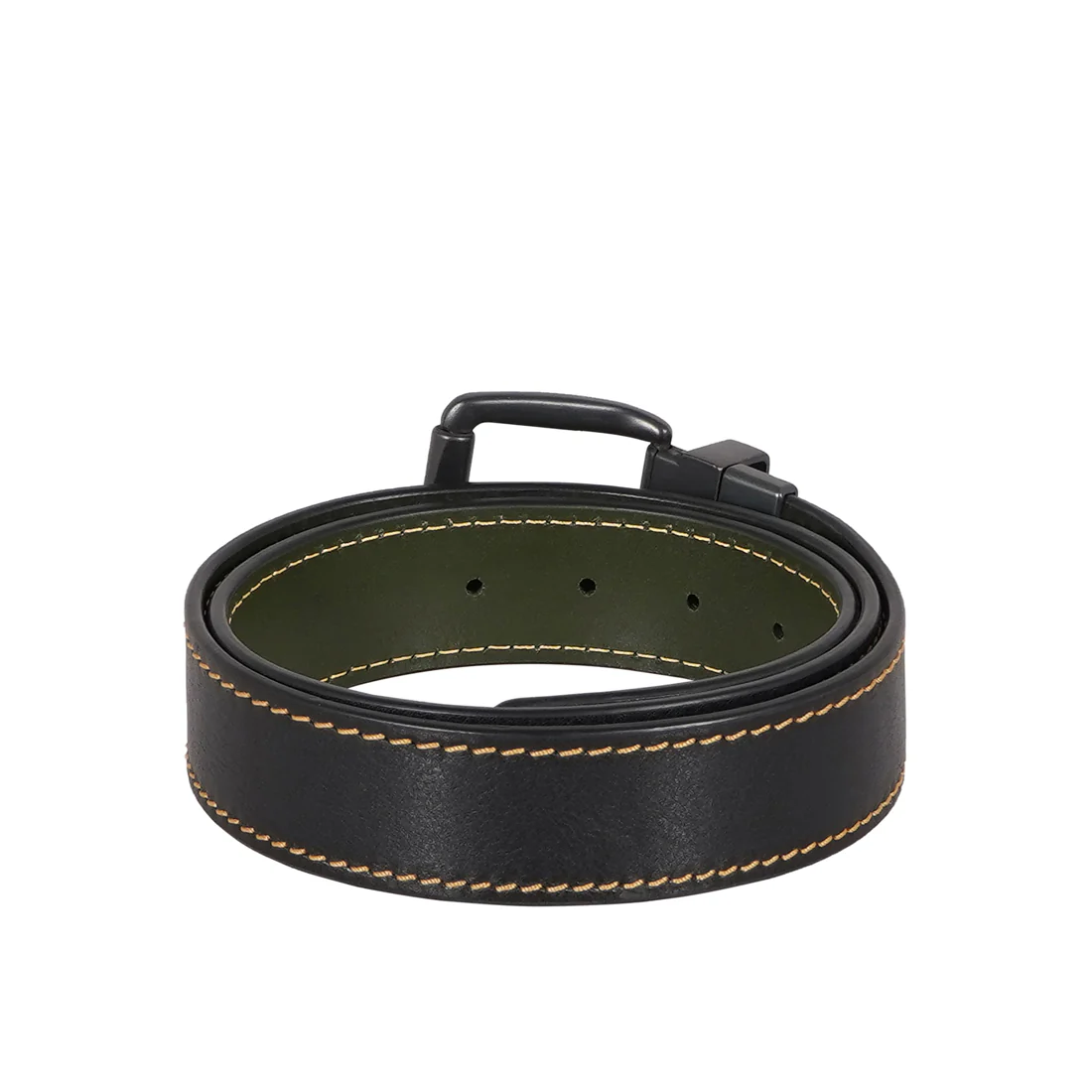 Kos Alanzo 02 Men's Black Reversible Leather Belt - Image 2