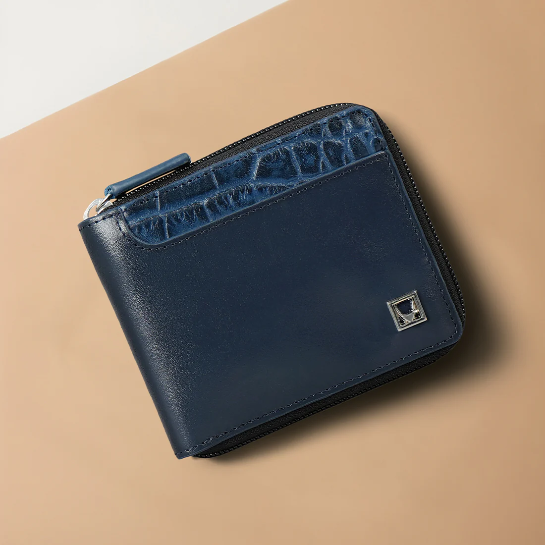 Kurosawa W1 Blue Leather Bi-Fold Wallet - Image 2