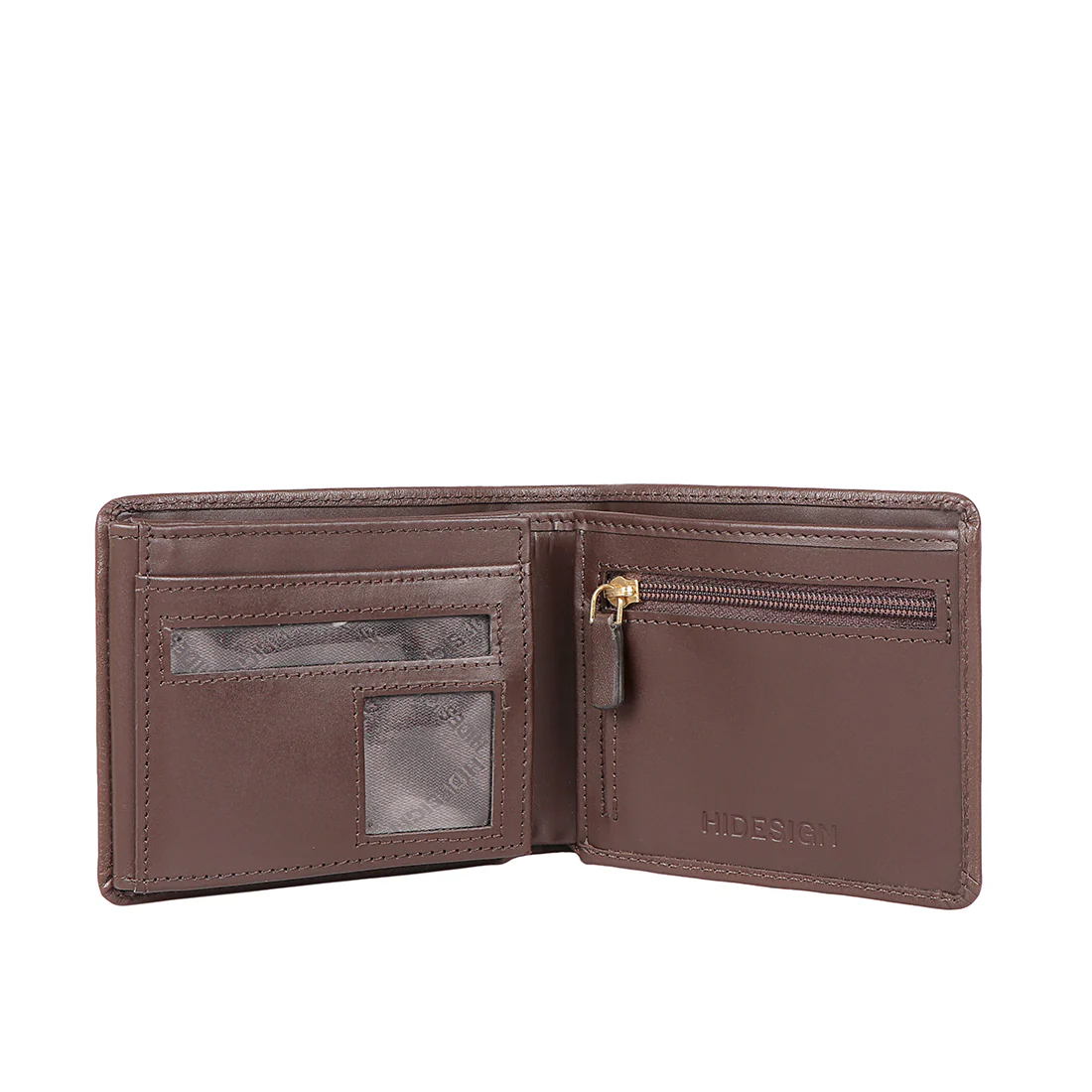 L103 N  Brown Leather Bi-Fold Wallet - Image 4