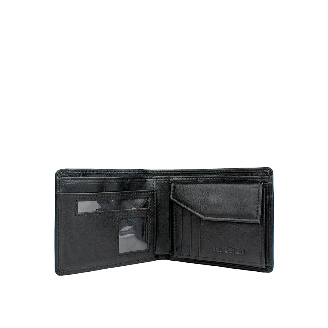 L106 N Black Leather Bi-Fold Wallet - Image 2