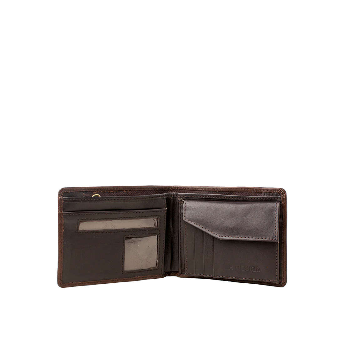 L106 N  Brown Leather Bi-Fold Wallet - Image 2