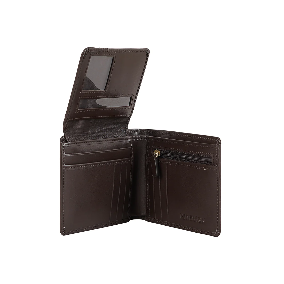 L107 N Blue Leather Bi-Fold Wallet - Image 5