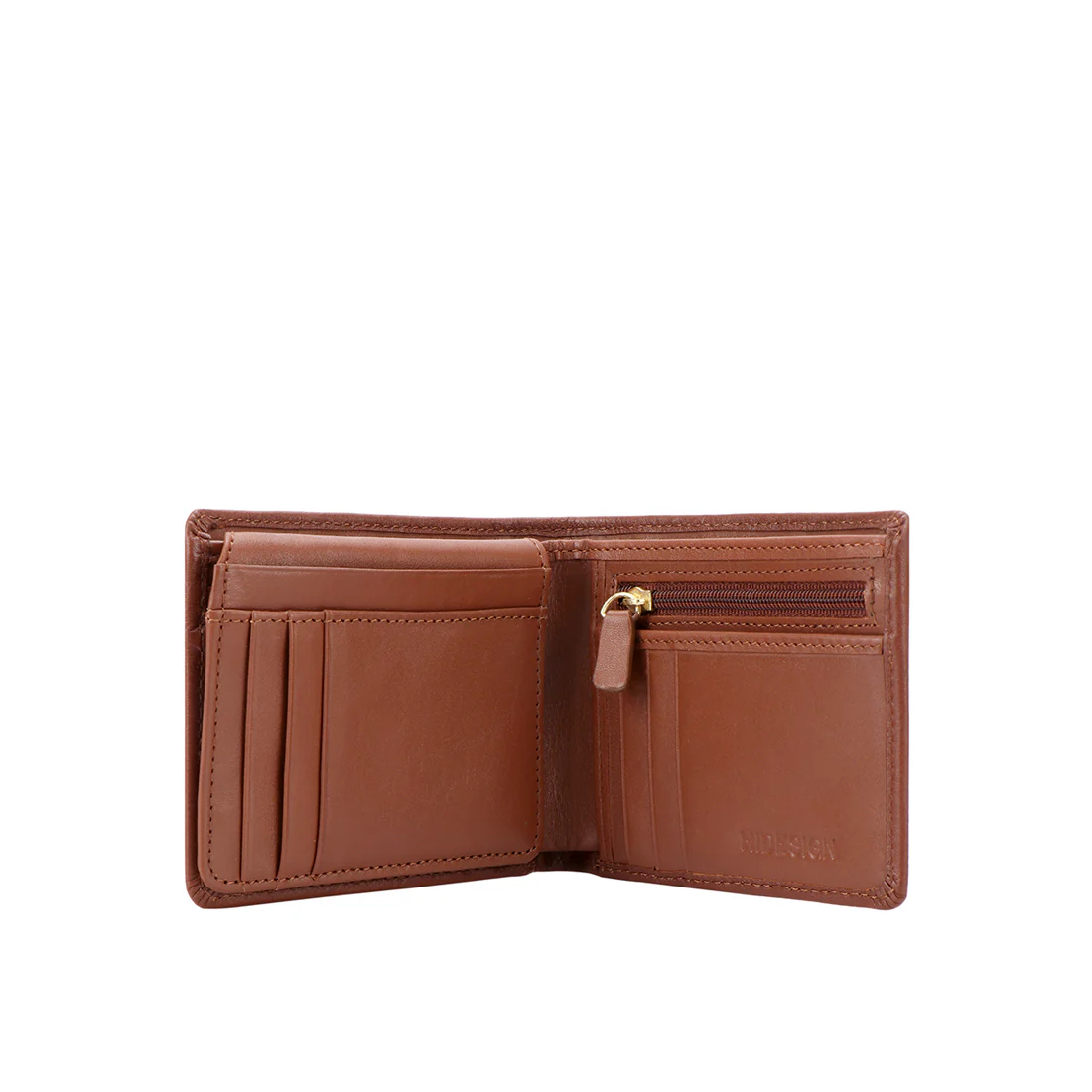 L107 N Tan Leather Bi-Fold Wallet - Image 3
