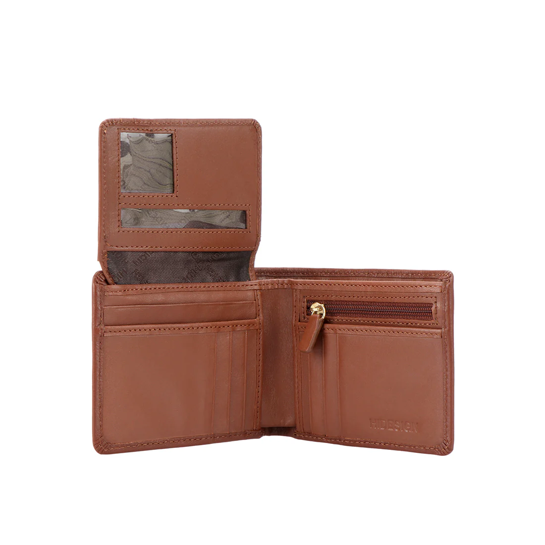 L107 N Tan Leather Bi-Fold Wallet - Image 5