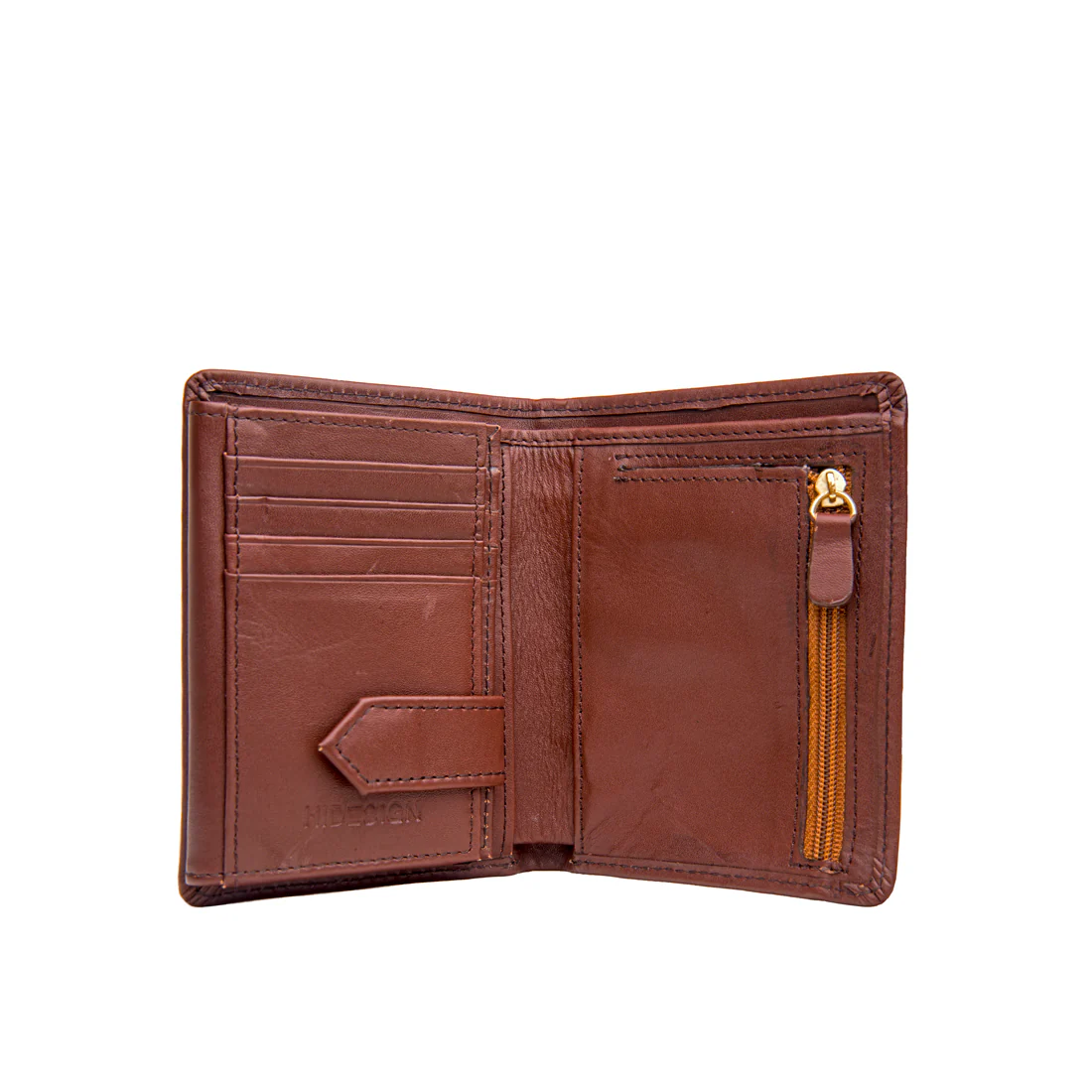 L108 N  Tan Leather Bi-Fold Wallet - Image 2