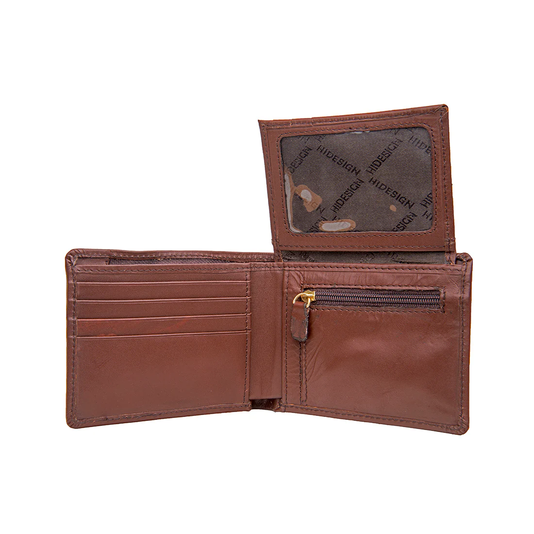 L109 N Tan Leather Bi-Fold Wallet - Image 3