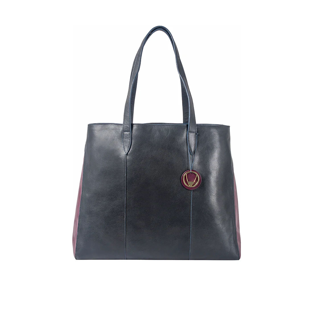 La Marais 01 Blue Leather Tote Bag