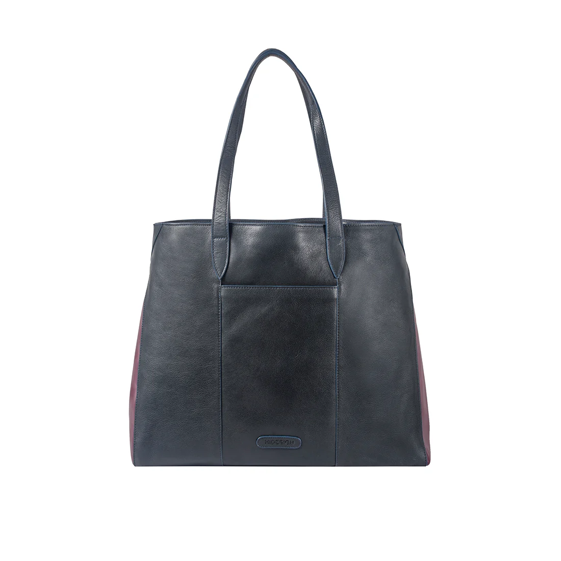 La Marais 01 Blue Leather Tote Bag - Image 2