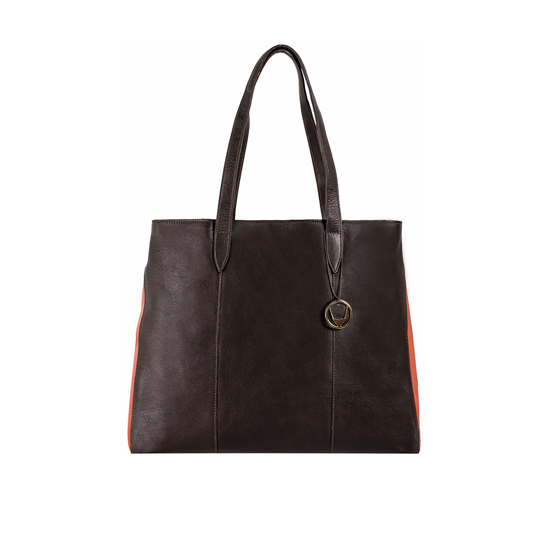 La Marais 01 Brown Leather Tote Bag