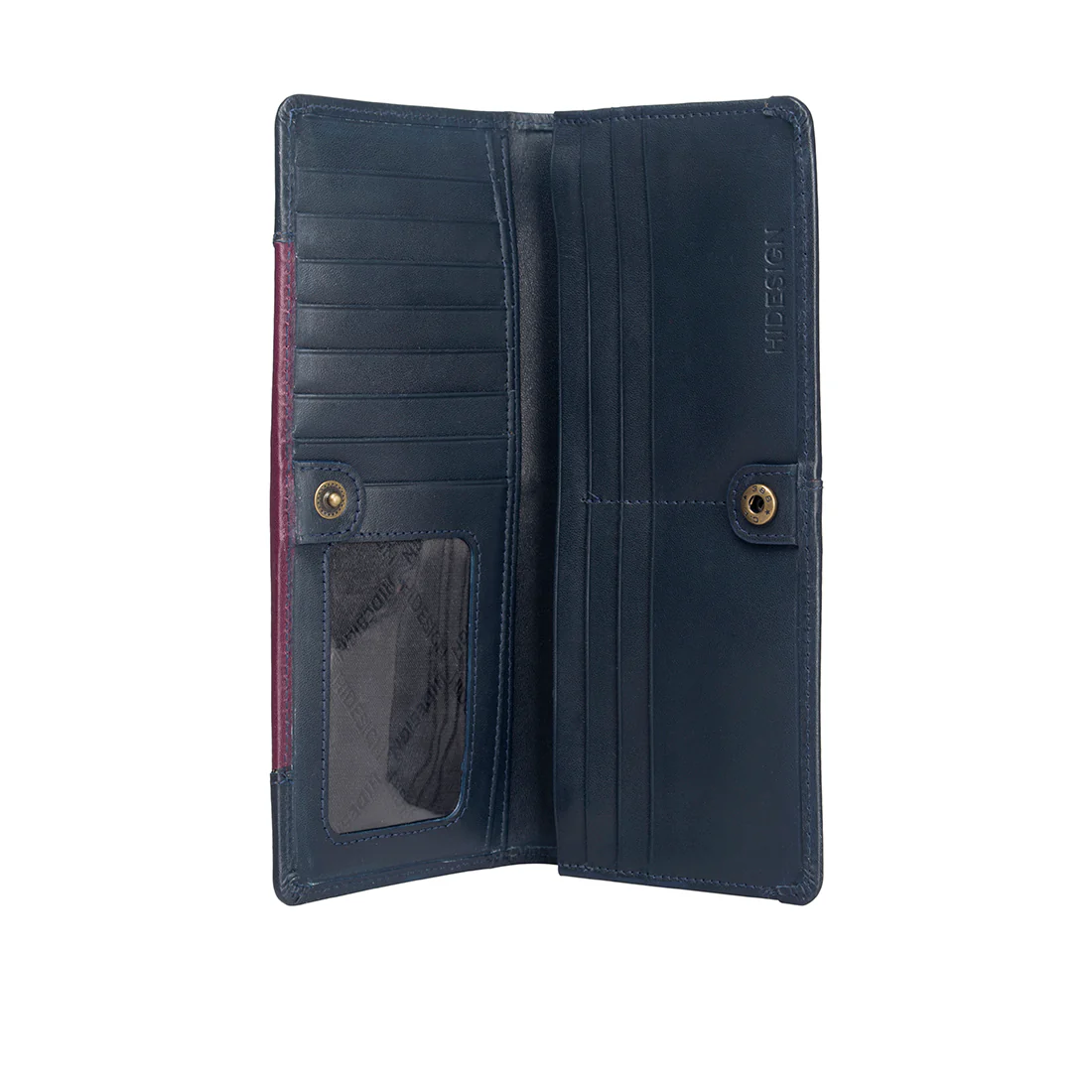 La Marais W2  Blue Leather Bi-Fold Wallet - Image 4