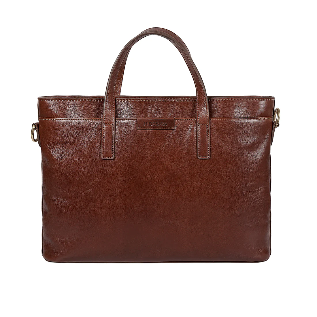 La Plata 02 Tan Leather Laptop Bag - Image 4