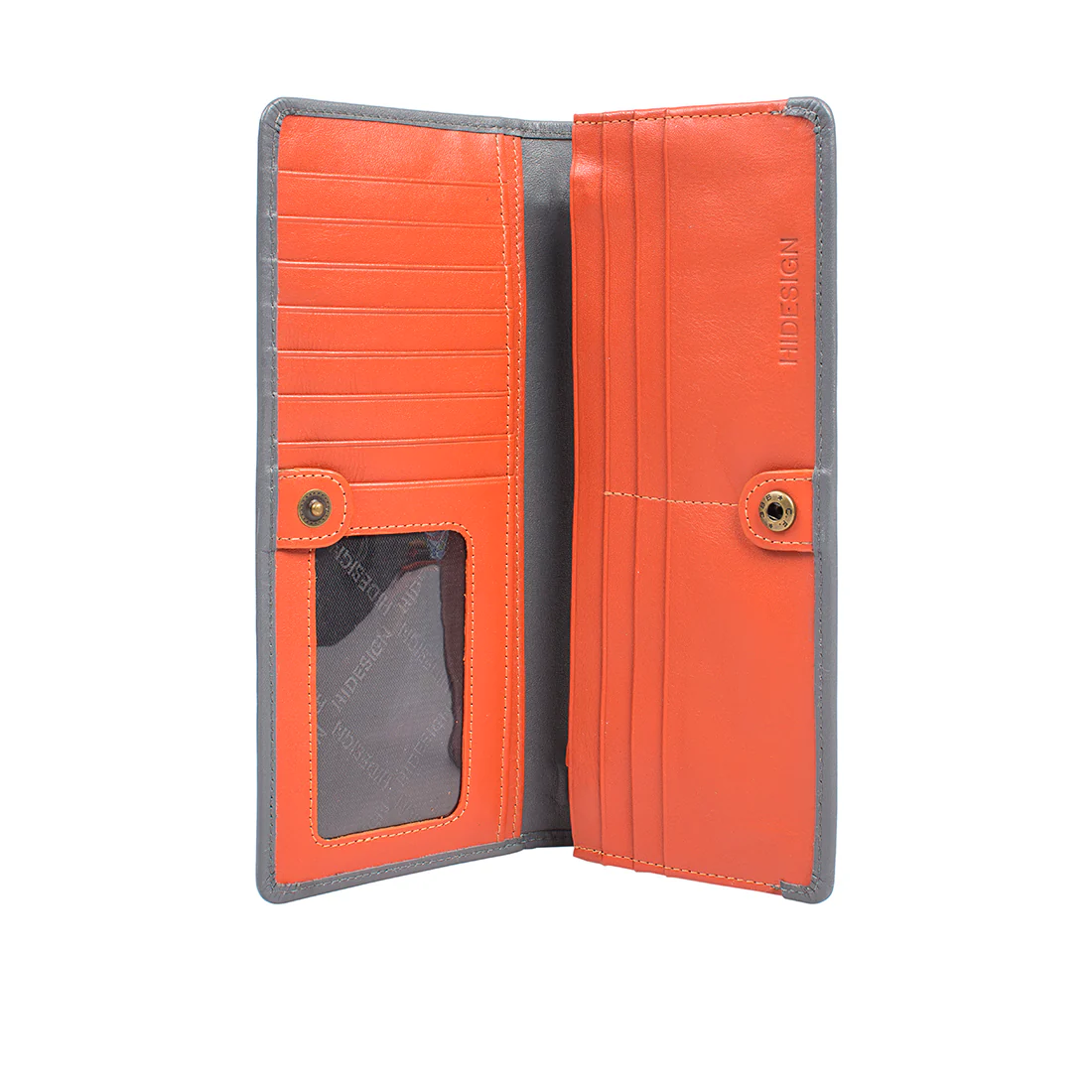La Porte W1 Grey Leather Bi-Fold Wallet - Image 4
