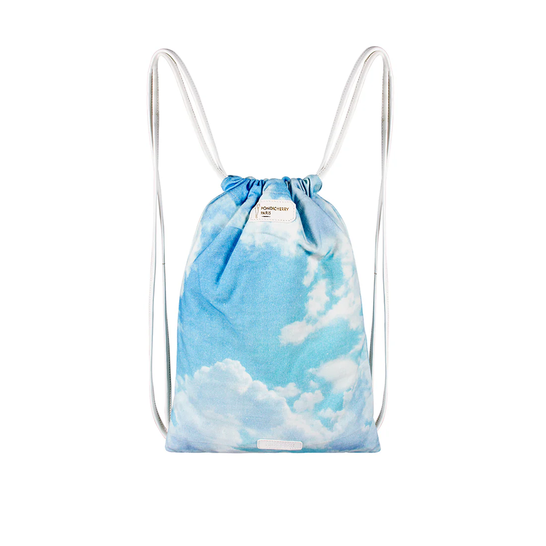 La Seb (C) Blue Leather Draw String Bag - Image 2