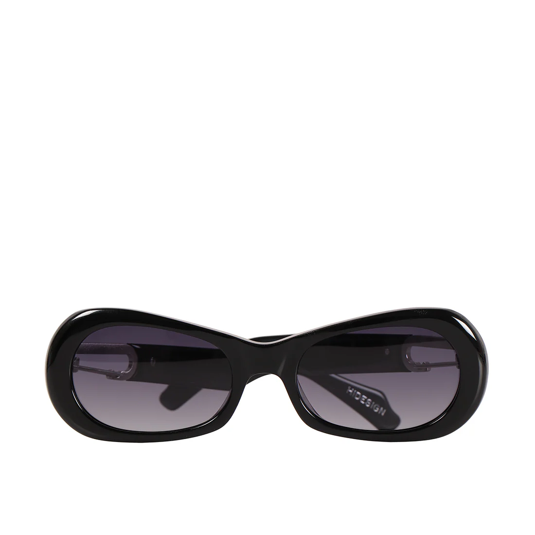 Laguna Women's Black Retro Oval Sunglasses