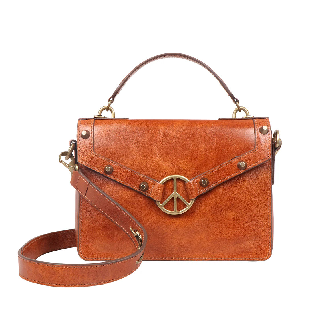 Lenin 01 Tan Leather Sling Bag - Image 2