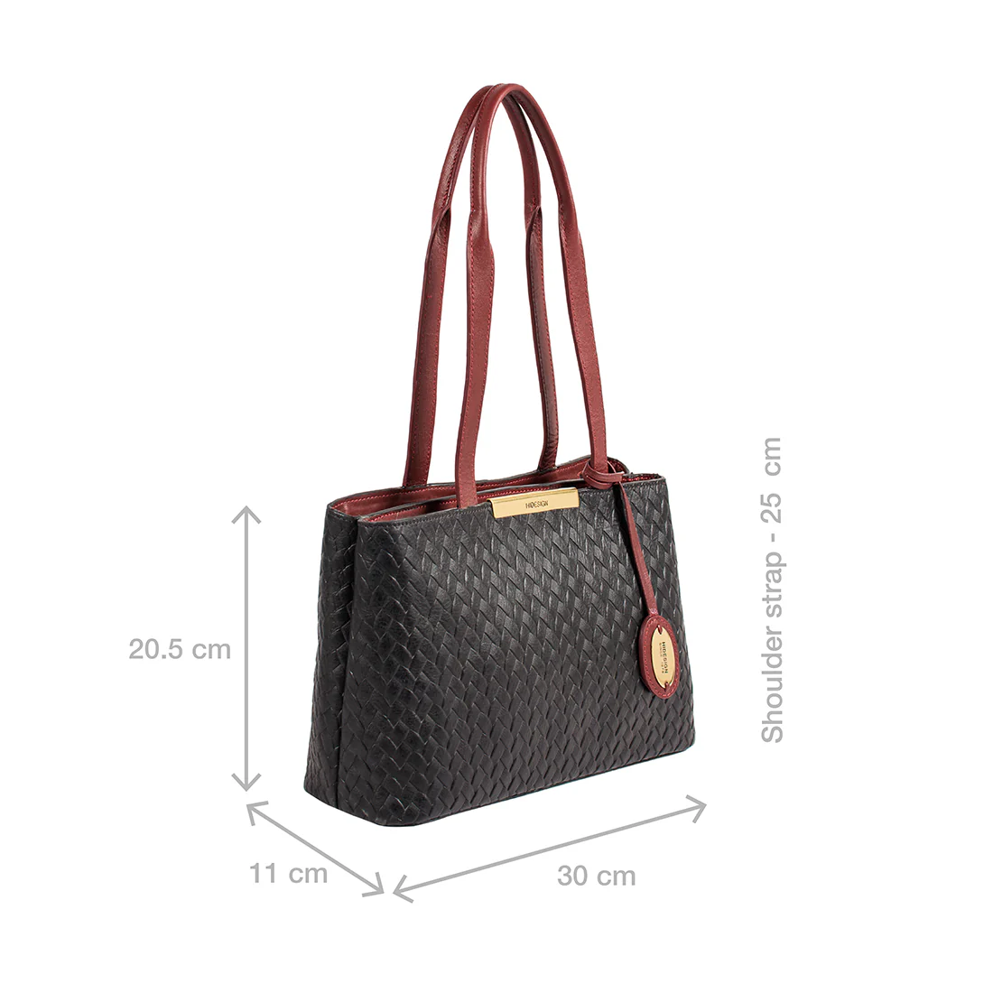 Leo 01 Sb Black Leather Tote Bag - Image 2