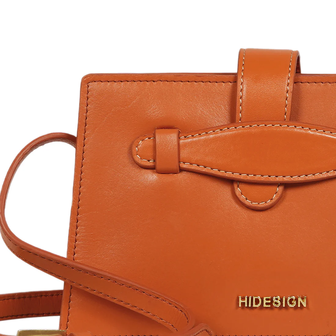 Letica 03 Orange Leather Crossbody - Image 4