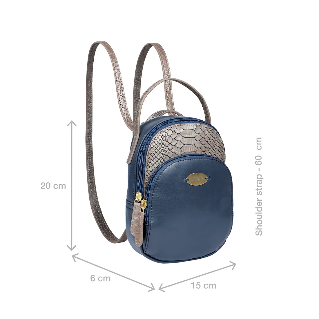 Lilac 01 Sb Blue Leather Backpack - Image 3