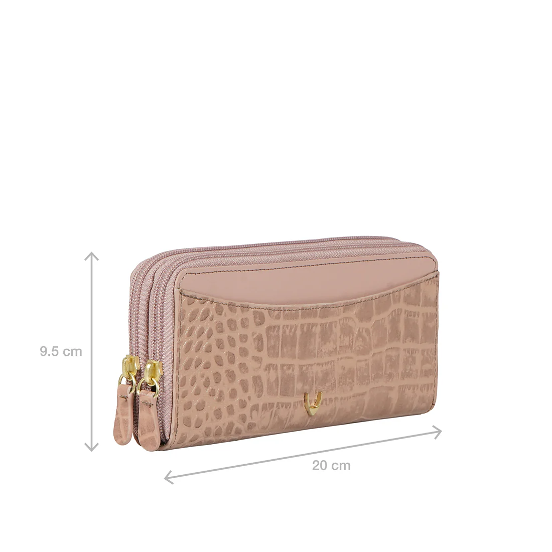 Lilac W1 Sb Pink Leather Double Zip Around Wallet - Image 3